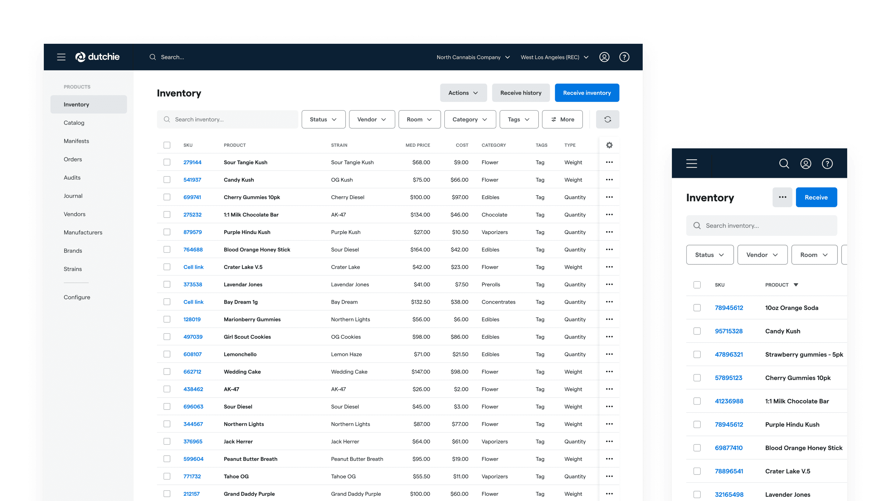 Systemized back-office inventory screens