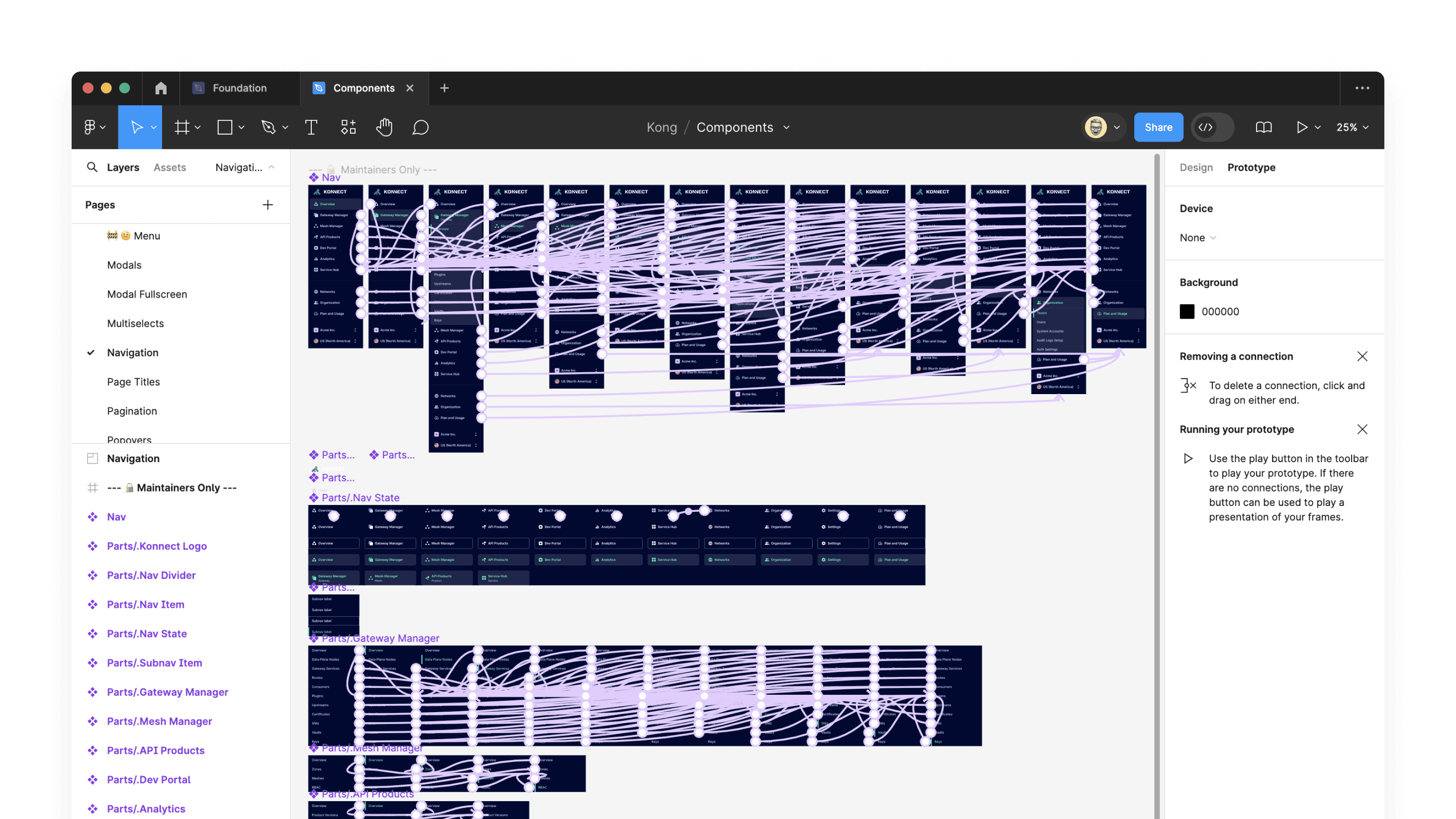 Components with built-in prototyping interactions