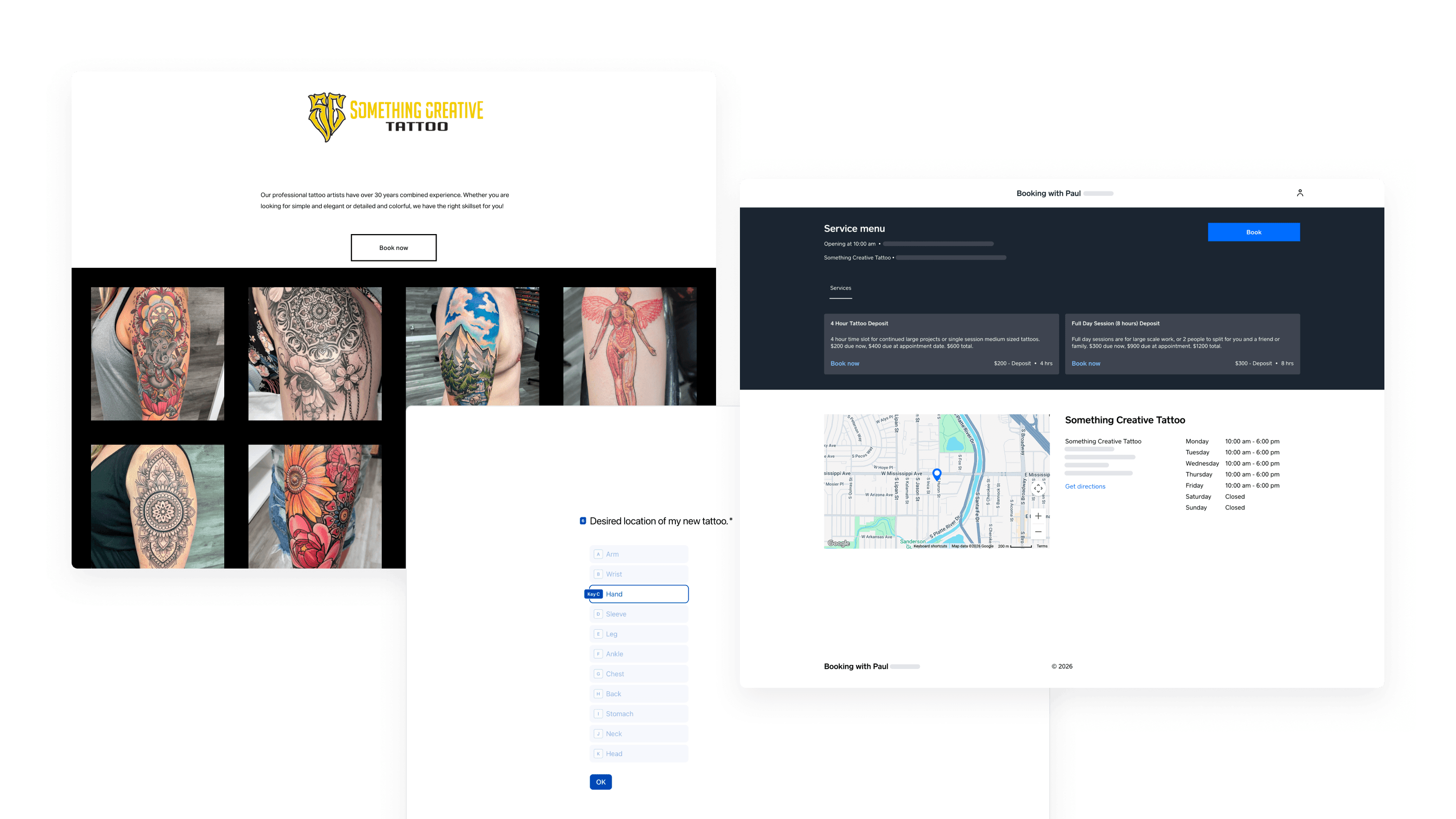 Side-by-side screenshots of the three tools clients move through today